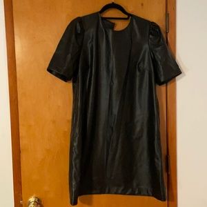 A new day faux leather dress with pockets NWT